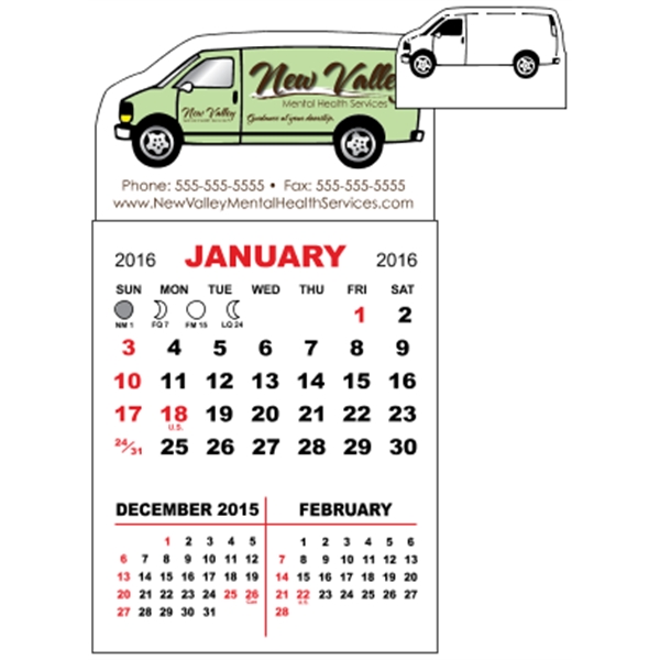 3" x 5.5" magnetic calendar pads with 12 page, 3 month... from ASI 89910 Stouse, LLC