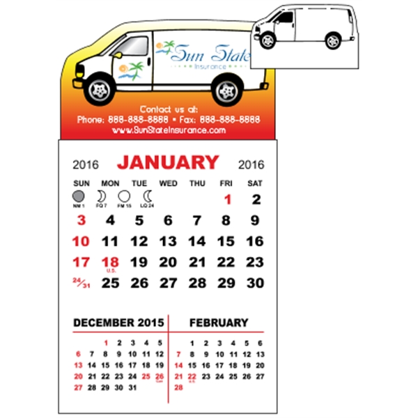 3" x 5.5" magnetic calendar pads with 12 page, 3 month... from ASI 89910 Stouse, LLC