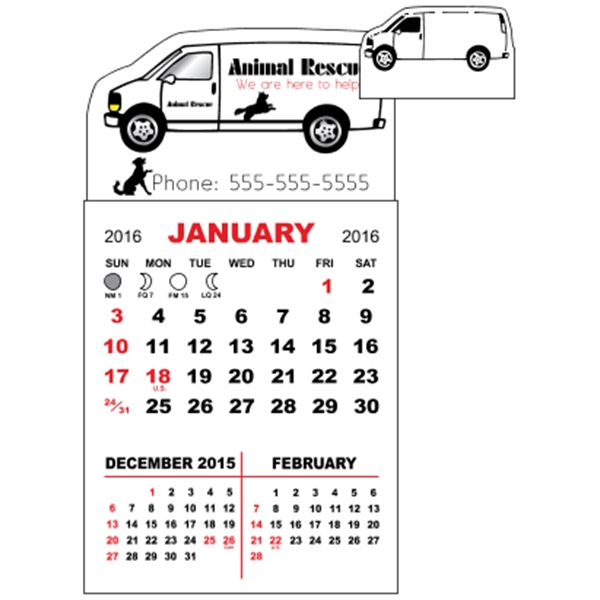 3" x 5.5" magnetic calendar pads with 12 page, 3 month... from ASI 89910 Stouse, LLC