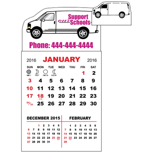 3" x 5.5" magnetic calendar pads with 12 page, 3 month... from ASI 89910 Stouse, LLC