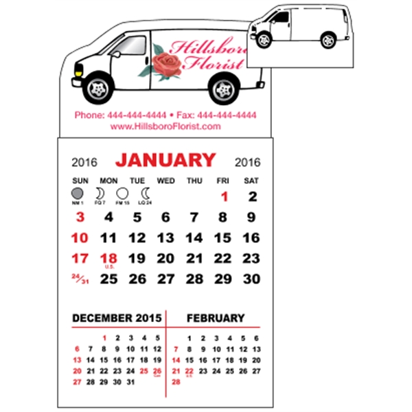 3" x 5.5" magnetic calendar pads with 12 page, 3 month... from ASI 89910 Stouse, LLC