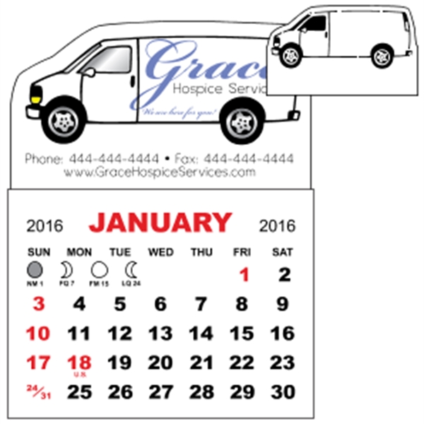 3" x 3.875" magnetic calendar pads with 12 page, 1 month... from ASI 89910 Stouse, LLC