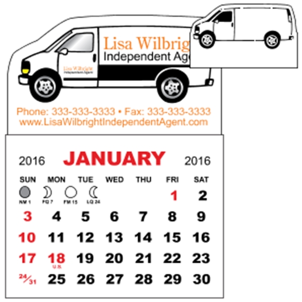 3" x 3.875" magnetic calendar pads with 12 page, 1 month... from ASI 89910 Stouse, LLC