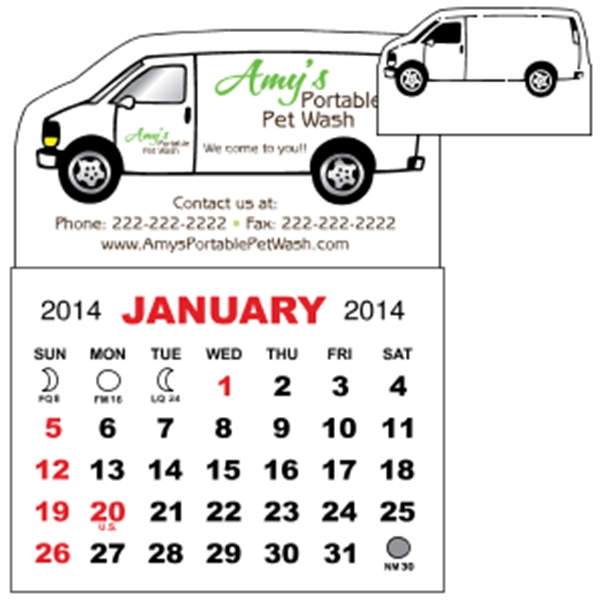 3" x 3.875" magnetic calendar pads with 12 page, 1 month... from ASI 89910 Stouse, LLC