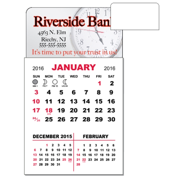 3" x 5.5" calendar pad with 12 pages of three month... from ASI 89910 Stouse, LLC