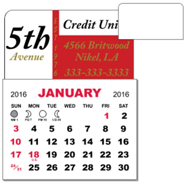 3" x 3.875" calendar pad with 12 pages of one month... from ASI 89910 Stouse, LLC