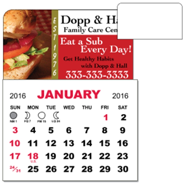 3" x 3.875" calendar pad with 12 pages of one month... from ASI 89910 Stouse, LLC