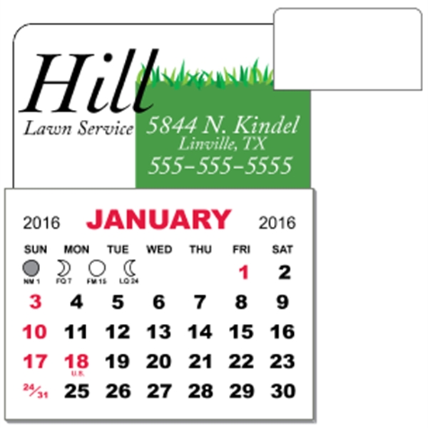 3" x 3.875" calendar pad with 12 pages of one month... from ASI 89910 Stouse, LLC