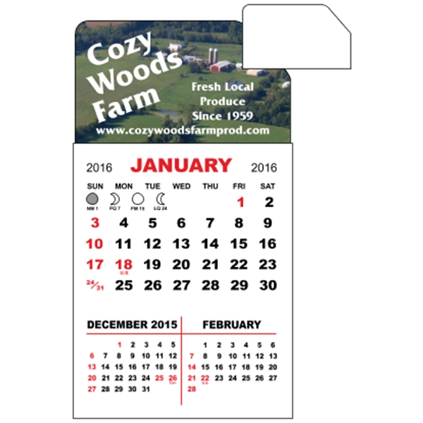 3" x 5.5" calendar pad with 12 pages of three month... from ASI 89910 Stouse, LLC