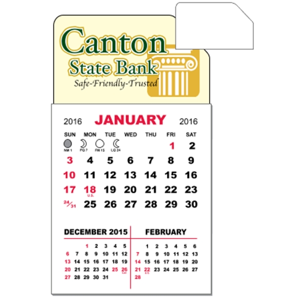 3" x 5.5" calendar pad with 12 pages of three month... from ASI 89910 Stouse, LLC
