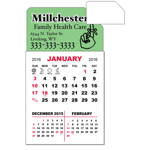 3" x 5.5" calendar pad with 12 pages of three month... from ASI 89910 Stouse, LLC