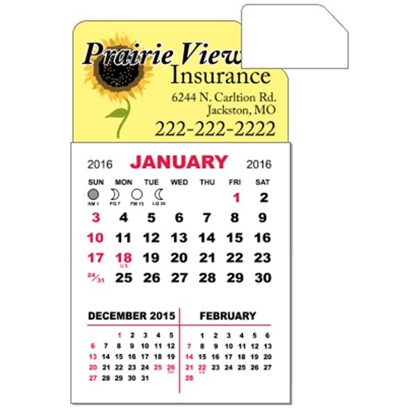 3" x 5.5" calendar pad with 12 pages of three month... from ASI 89910 Stouse, LLC