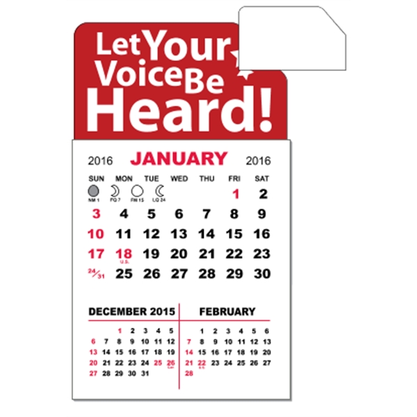 3" x 5.5" calendar pad with 12 pages of three month... from ASI 89910 Stouse, LLC