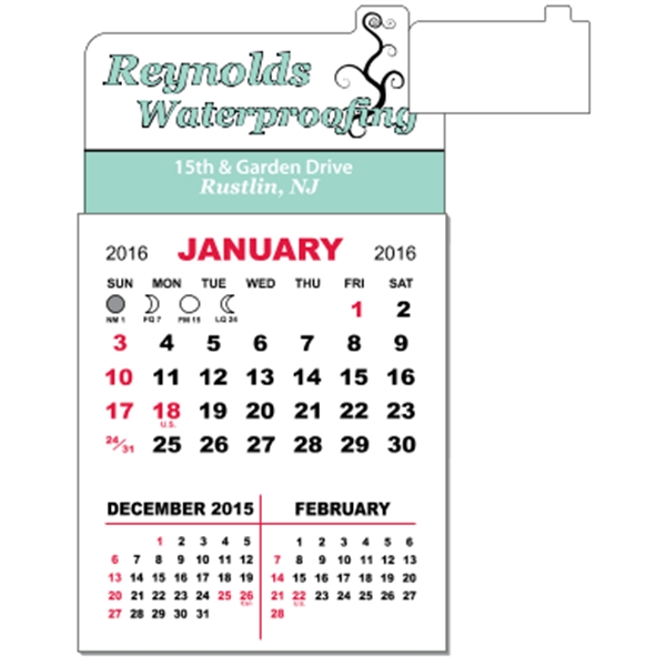 3" x 5.5" calendar pad with 12 pages of three month... from ASI 89910 Stouse, LLC