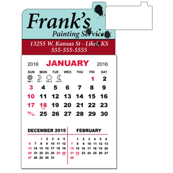 3" x 5.5" calendar pad with 12 pages of three month... from ASI 89910 Stouse, LLC