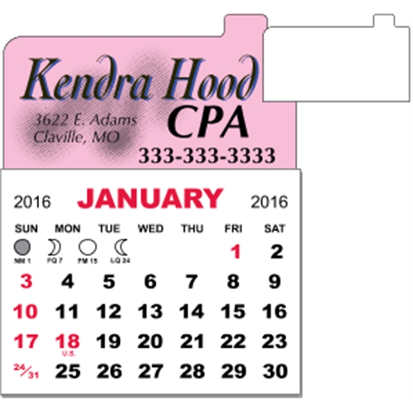 3" x 3.875" calendar pad with 12 pages of one month... from ASI 89910 Stouse, LLC