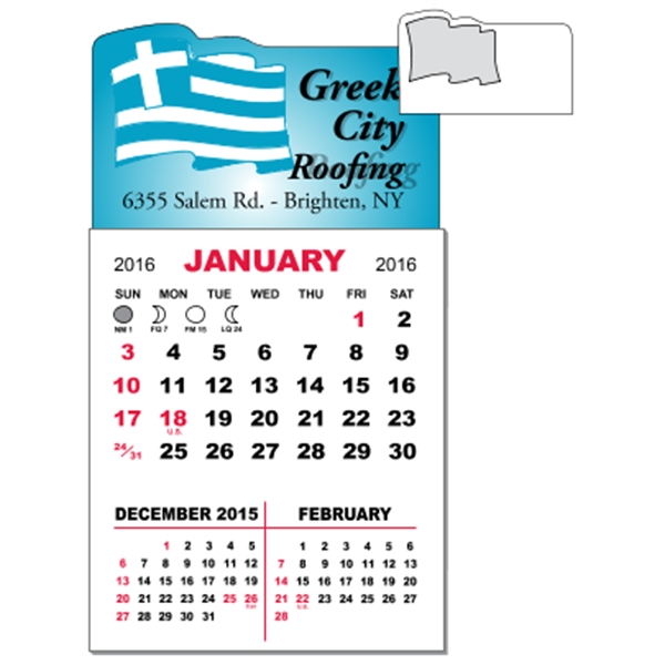 3" x 5.5" calendar pad with 12 pages of three month... from ASI 89910 Stouse, LLC