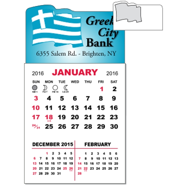 3" x 5.5" calendar pad with 12 pages of three month... from ASI 89910 Stouse, LLC