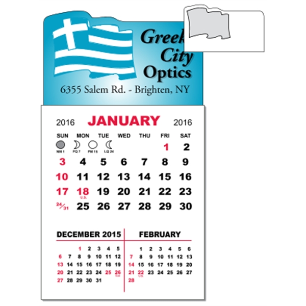 3" x 5.5" calendar pad with 12 pages of three month... from ASI 89910 Stouse, LLC