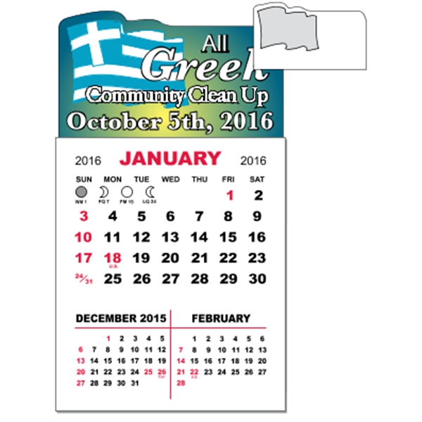 3" x 5.5" calendar pad with 12 pages of three month... from ASI 89910 Stouse, LLC
