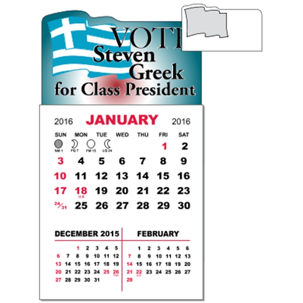 3" x 5.5" calendar pad with 12 pages of three month... from ASI 89910 Stouse, LLC