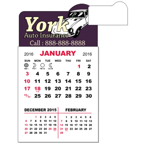 3" x 5.5" calendar pad with 12 pages of three month... from ASI 89910 Stouse, LLC
