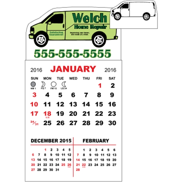 3" x 5.5" adhesive calendar pads with 12 page, 3 month... from ASI 89910 Stouse, LLC