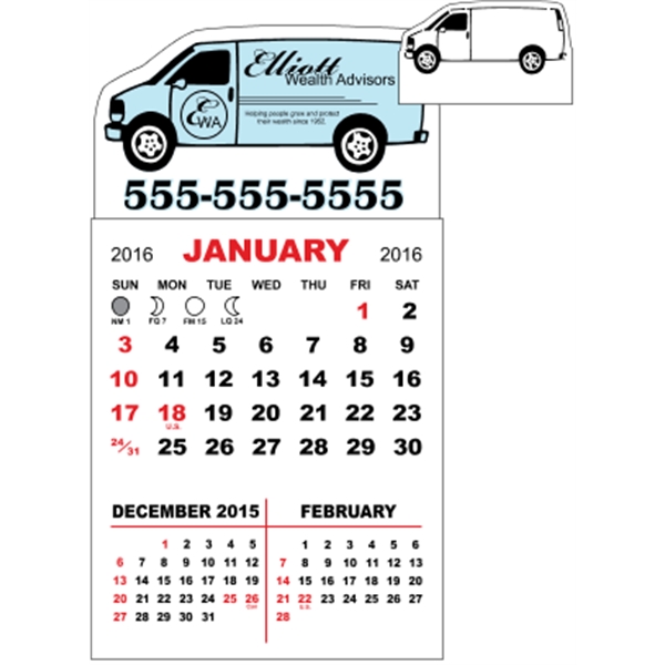 3" x 5.5" adhesive calendar pads with 12 page, 3 month... from ASI 89910 Stouse, LLC