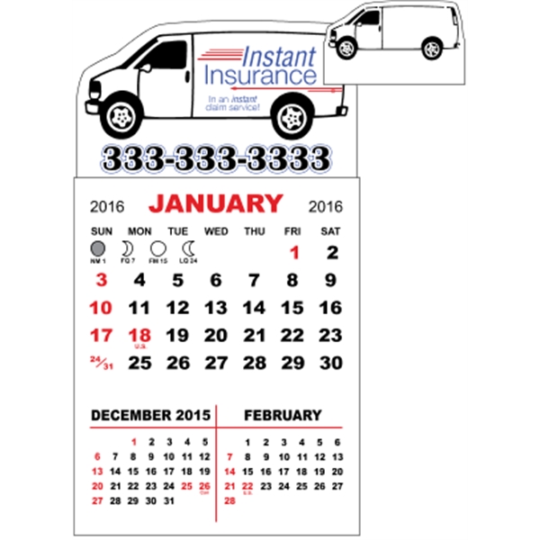 3" x 5.5" adhesive calendar pads with 12 page, 3 month... from ASI 89910 Stouse, LLC