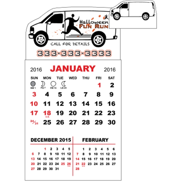3" x 5.5" adhesive calendar pads with 12 page, 3 month... from ASI 89910 Stouse, LLC