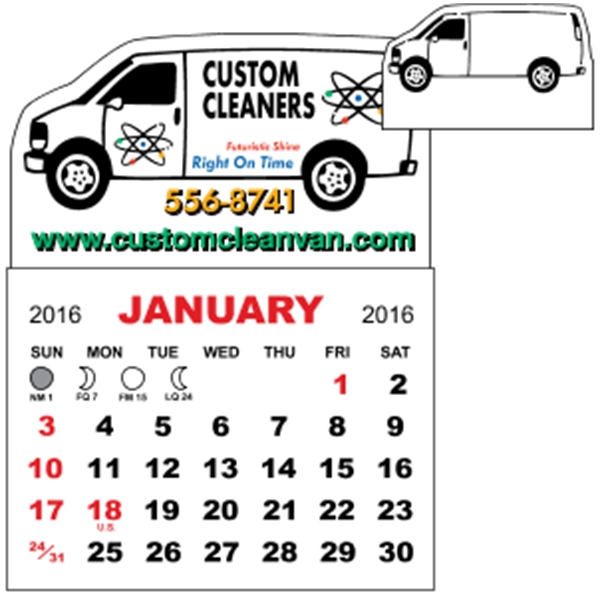 3" x 3.875" - adhesive calendar pad. Digitally printed and all... from ASI 89910 Stouse, LLC