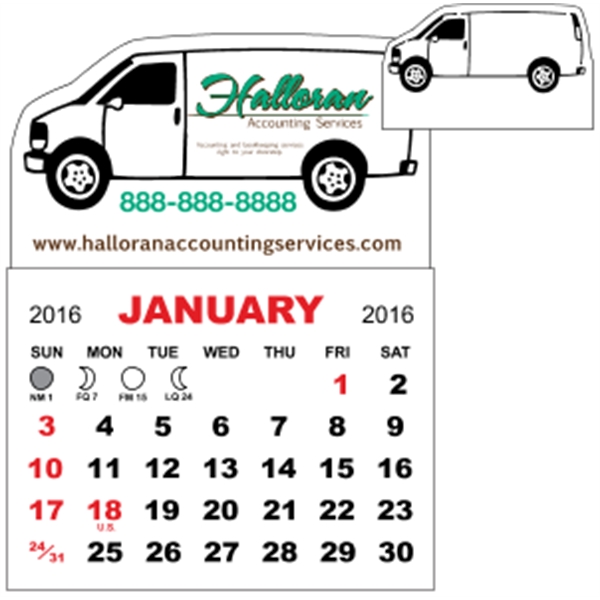 3" x 3.875" - adhesive calendar pad. Digitally printed and all... from ASI 89910 Stouse, LLC
