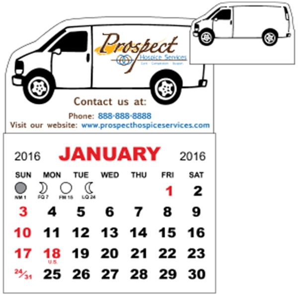 3" x 3.875" - adhesive calendar pad. Digitally printed and all... from ASI 89910 Stouse, LLC