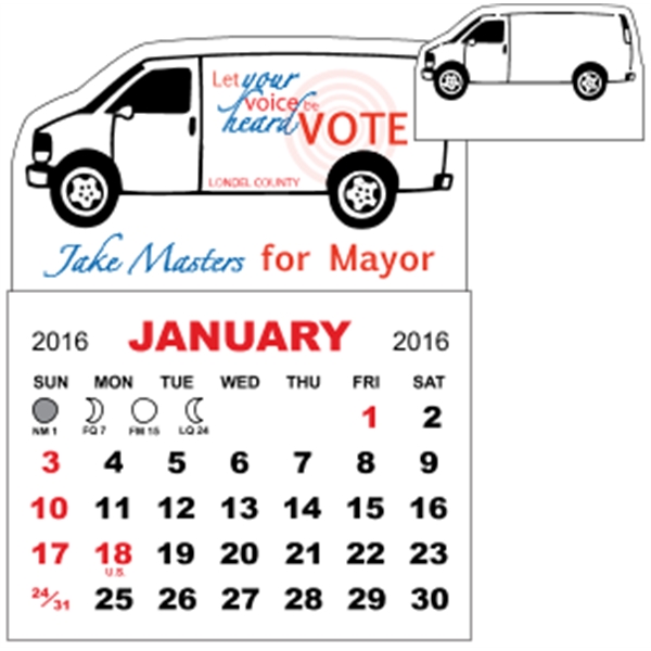 3" x 3.875" - adhesive calendar pad. Digitally printed and all... from ASI 89910 Stouse, LLC