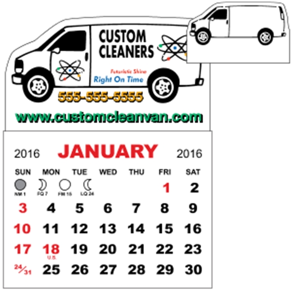 3" x 3.875" - adhesive calendar pad. Digitally printed and all... from ASI 89910 Stouse, LLC