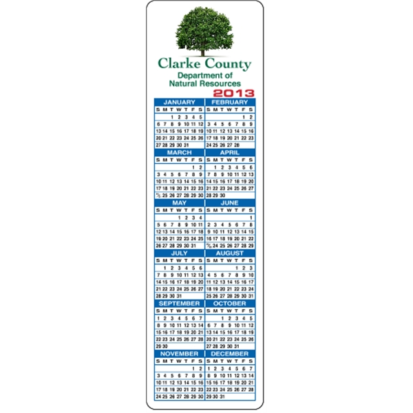 2" x 7" calendar bookmark made of laminated tag stock with... from ASI 89910 Stouse, LLC
