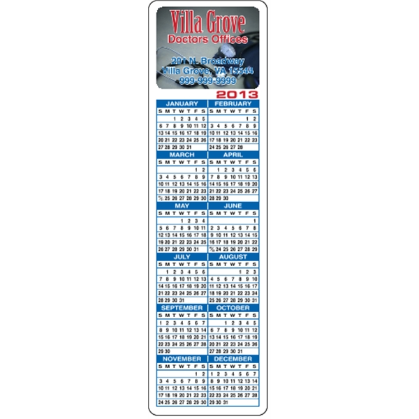 2" x 7" calendar bookmark made of laminated tag stock with... from ASI 89910 Stouse, LLC