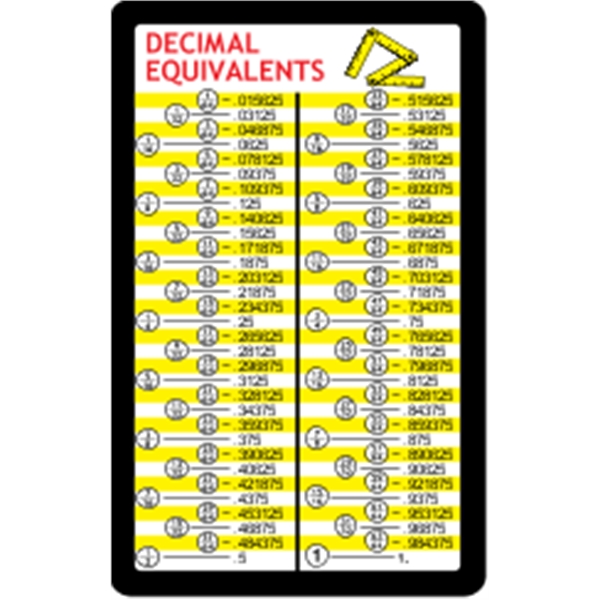 Loyalty Cards are 4-color process printed with decimal equivalents design on... from ASI 89910 Stouse, LLC