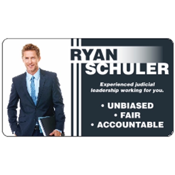 Business card made of .020" gloss white deluxe plastic with four... from ASI 89910 Stouse, LLC