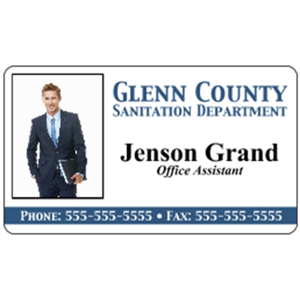 Business card made of .030" gloss white deluxe plastic with four... from ASI 89910 Stouse, LLC