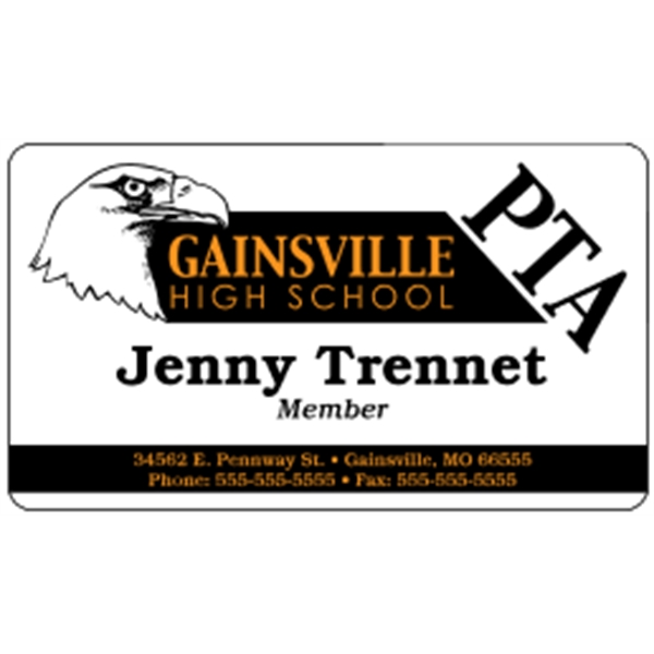 Business card made of .030" gloss white deluxe plastic with four... from ASI 89910 Stouse, LLC