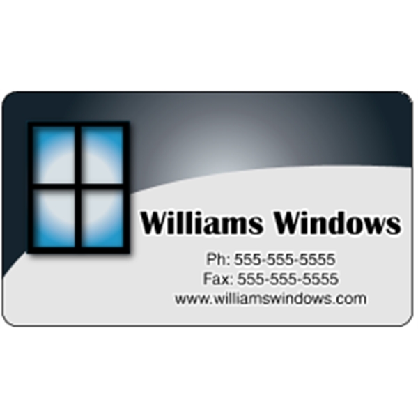 Business card made of .020" gloss clear deluxe plastic with four... from ASI 89910 Stouse, LLC