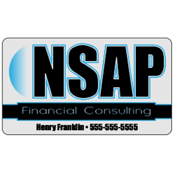 Business card made of .020" gloss clear deluxe plastic with four... from ASI 89910 Stouse, LLC