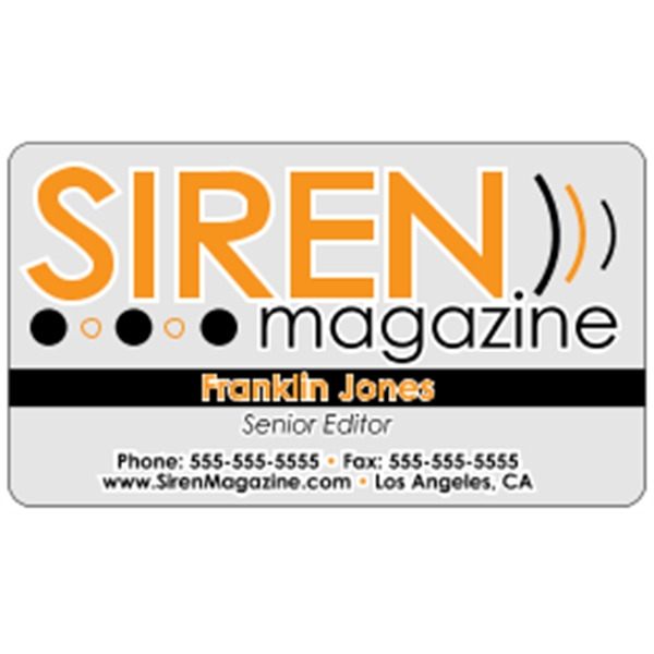 Business card made of .020" gloss clear deluxe plastic with four... from ASI 89910 Stouse, LLC