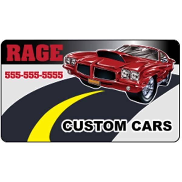 Business card made of .030" gloss clear deluxe plastic with four... from ASI 89910 Stouse, LLC