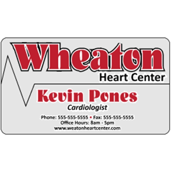 Business card made of .030" gloss clear deluxe plastic with four... from ASI 89910 Stouse, LLC