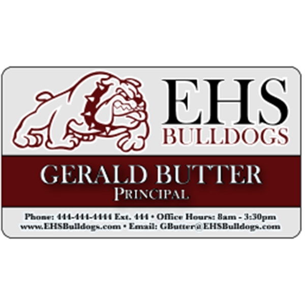 Business card made of .030" gloss clear deluxe plastic with four... from ASI 89910 Stouse, LLC