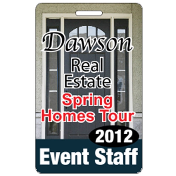 2.125" x 3.375" badge with top slot; made of .030" gloss... from ASI 89910 Stouse, LLC