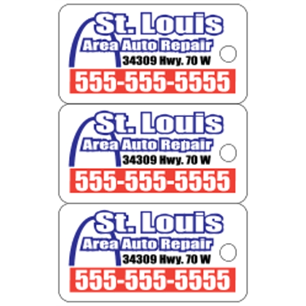 2.125" x 3.375" gloss white deluxe plastic card with .030" thickness... from ASI 89910 Stouse, LLC