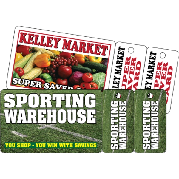 5.5" x 2.125" gloss white deluxe plastic card with .030" thickness... from ASI 89910 Stouse, LLC